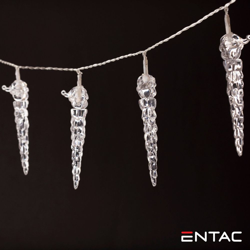 Grinalda 10 LEDS Estalactite 2xAA 1.65m ENTAC