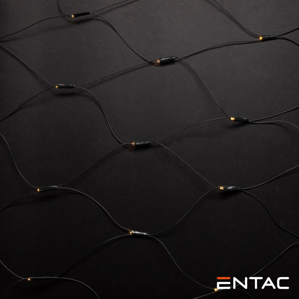 Grinalda 160 LEDS 3000K Rede 220V 2x1.5mt