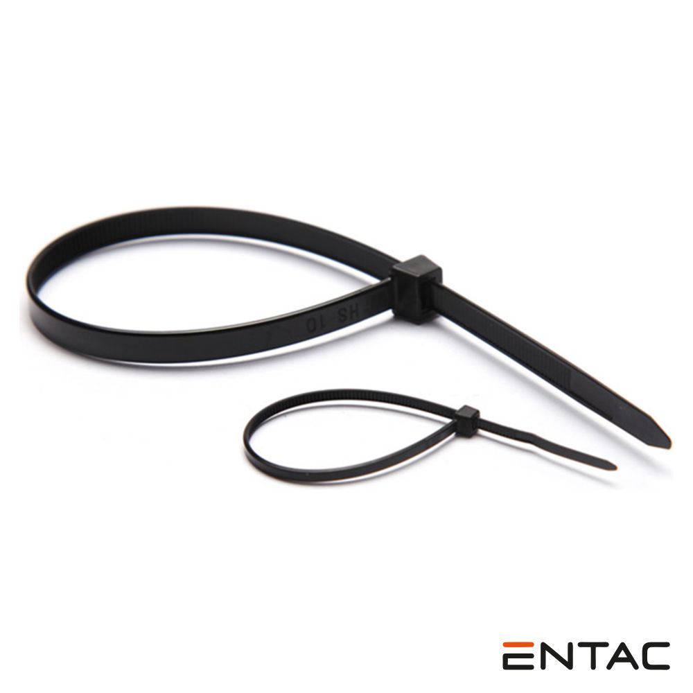 Conjunto 50 Braçadeiras Nylon 2.5x200mm Preto ENTAC