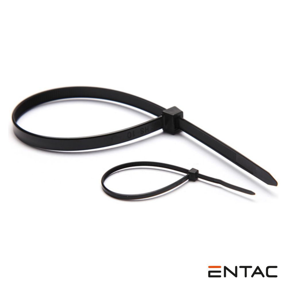 Conjunto 50 Braçadeiras Nylon 4.8x200mm Preto ENTAC