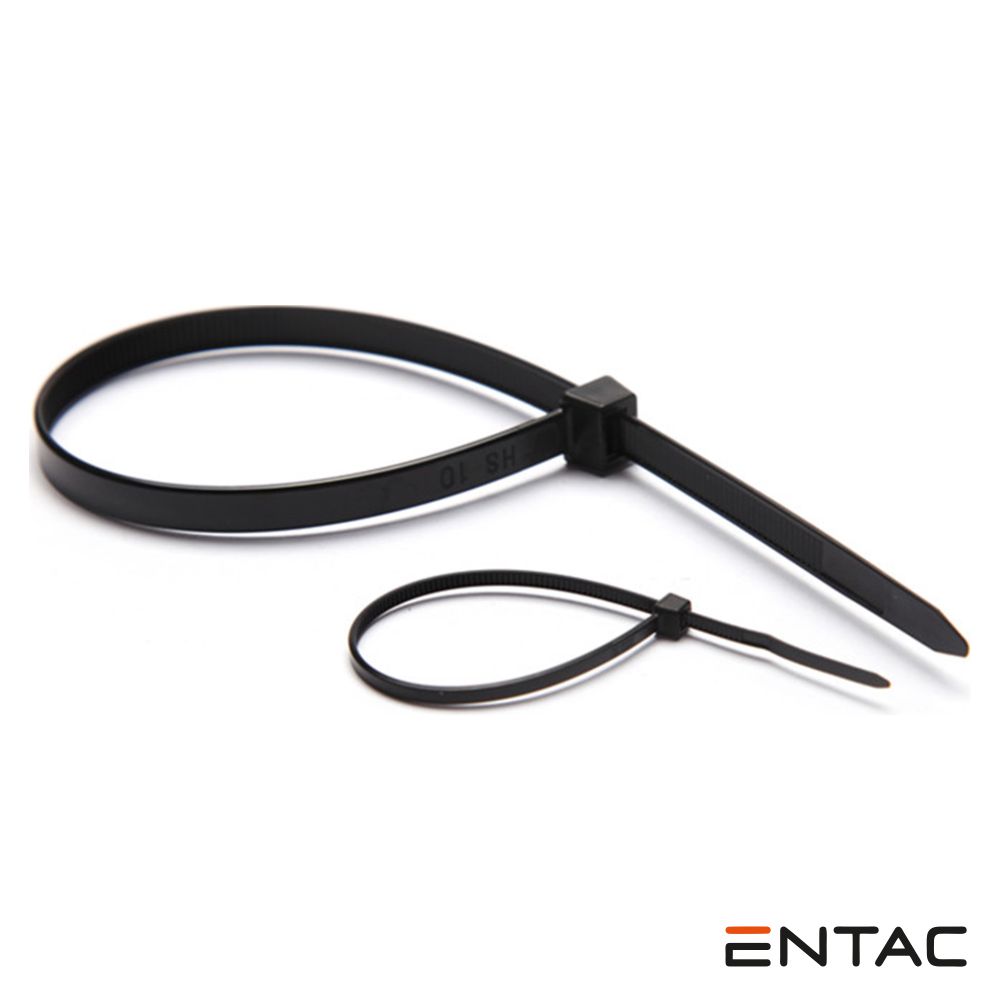 Conjunto 50 Braçadeiras Nylon 7.6x370mm Preto ENTAC