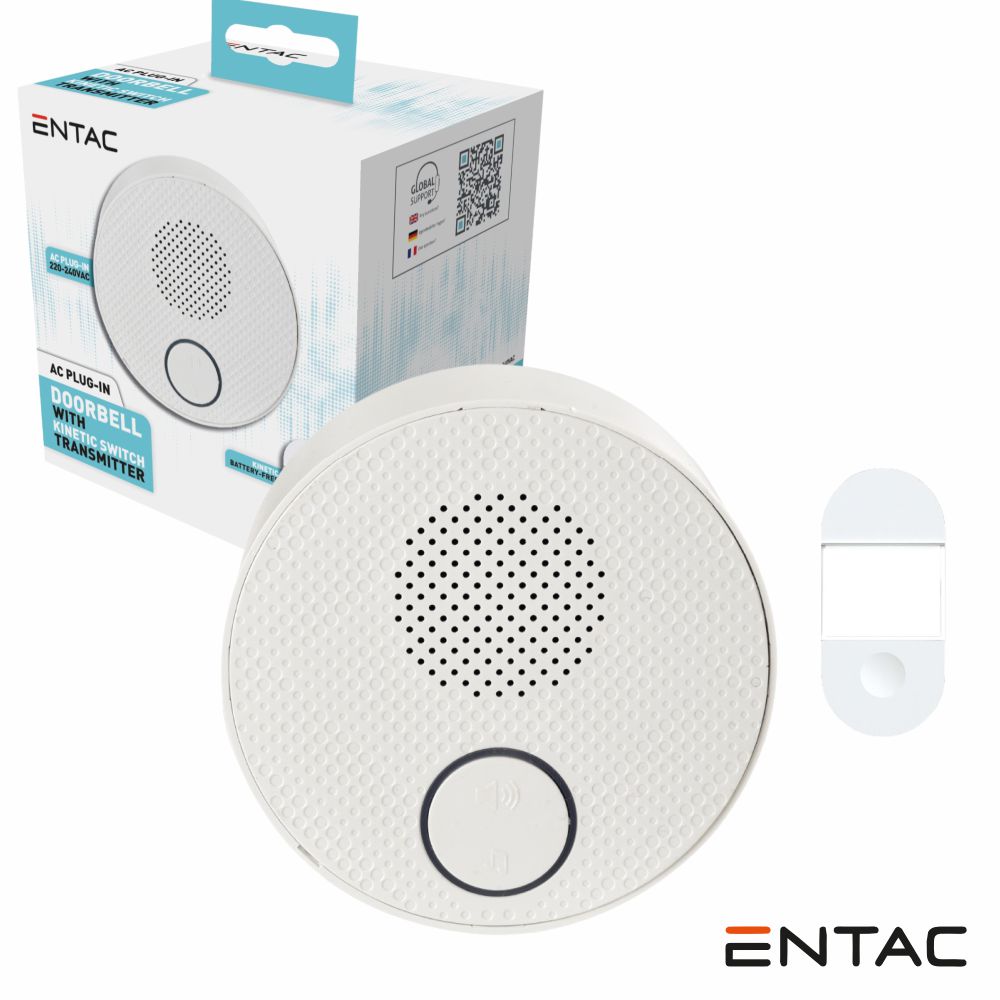 Campainha S/ Fios C/ 1 Receptor 150m IP44 ENTAC