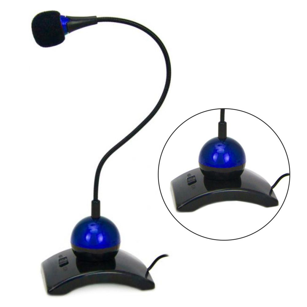 Microfone Mesa por Jack 3.5mm Azul