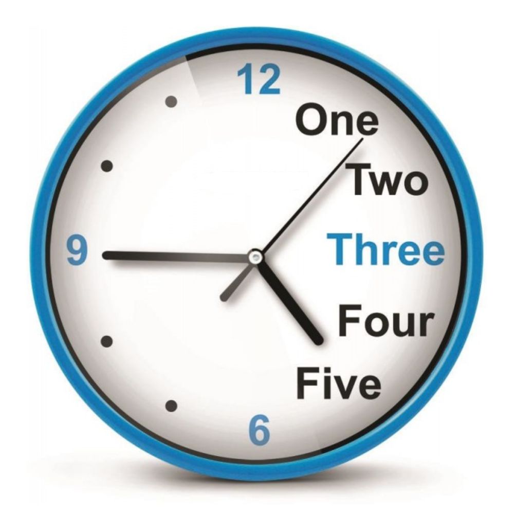 RELÓGIO DE PAREDE ANALÓGICO AZUL 20CM