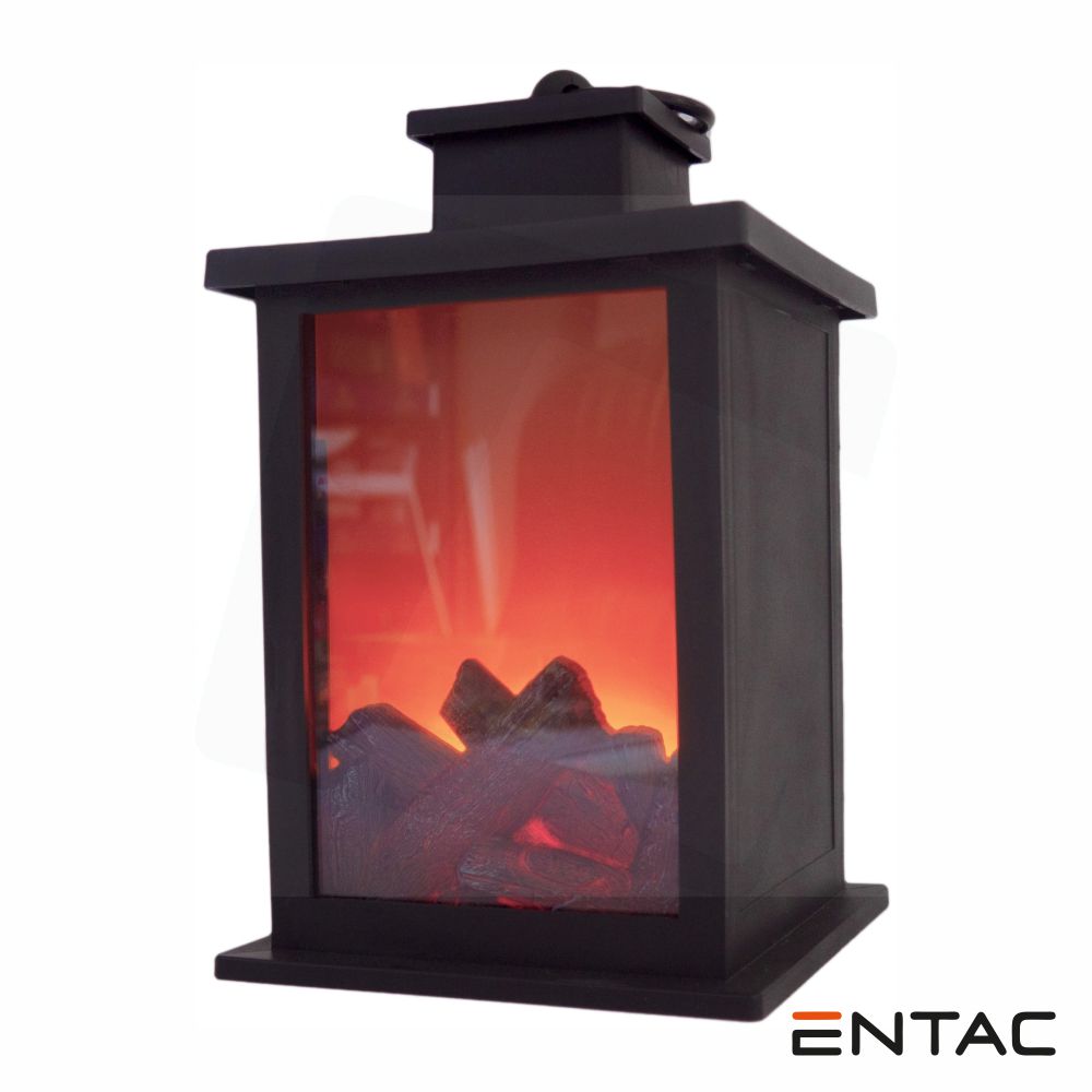 Lareira Decorativa LED a pilhas 28cm ENTAC