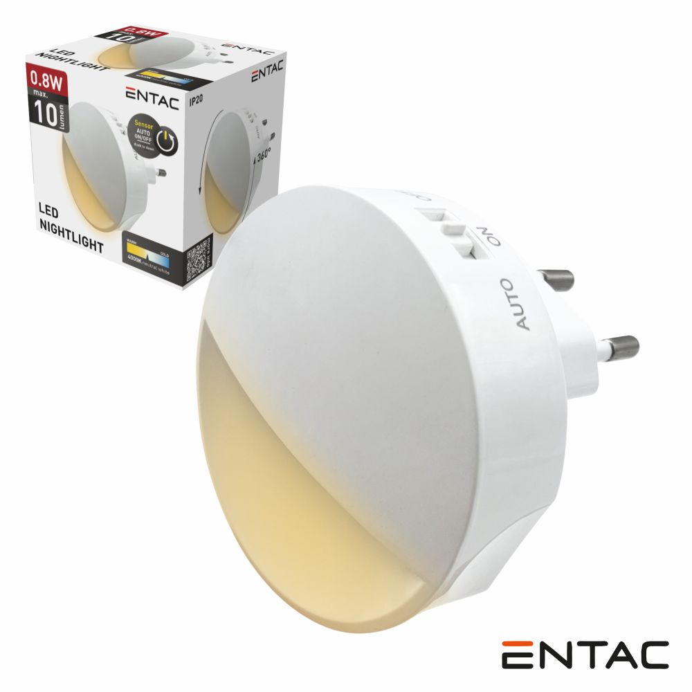ENL-0.8W-CDS Luz de presença led 4000K 230V c/ sensor crepuscular