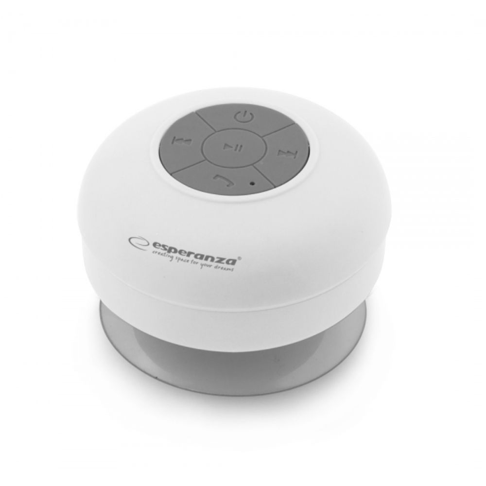 Coluna Bluetooth Portátil C/ Ventosa 3W Branco IPX4