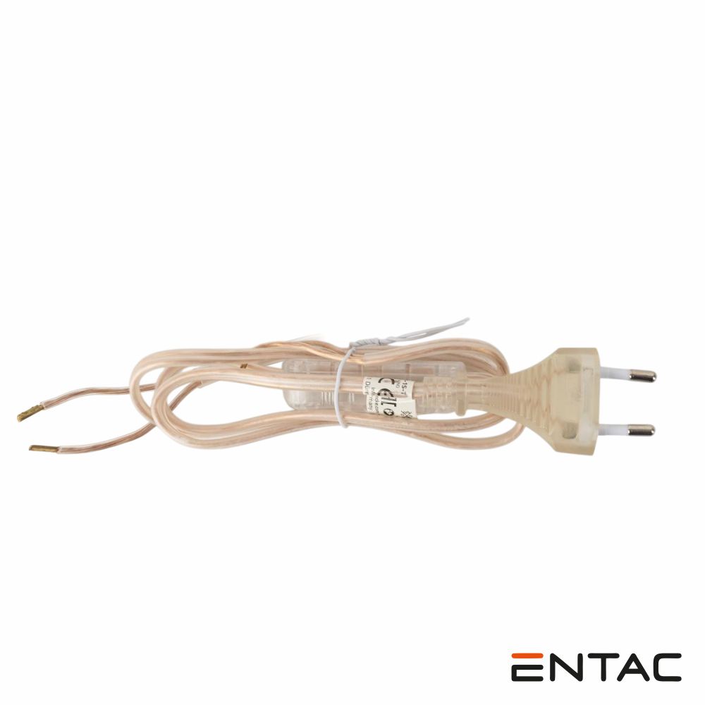 Cabo Alimentação C/ Interruptor 1m Transparente ENTAC