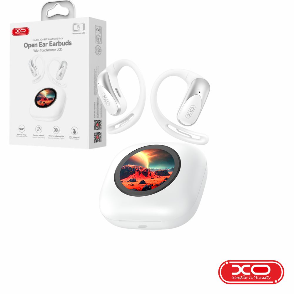 Auriculares Com Display TWS Bluetooth 5.4 Branco XO