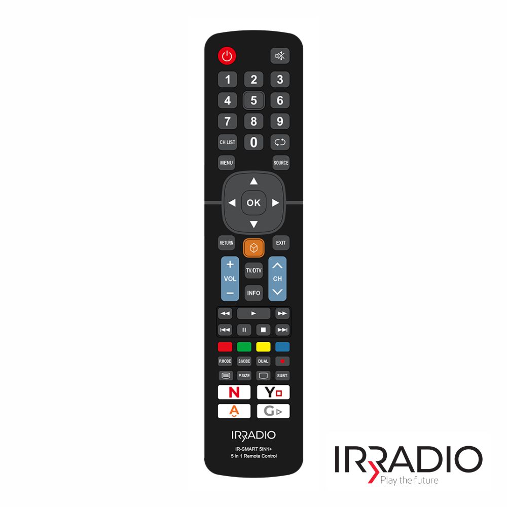 IR-SMART5IN1+ Comando universal p/ TV SMART SAMSUNG LG SONY PHILIPS PANASONIC