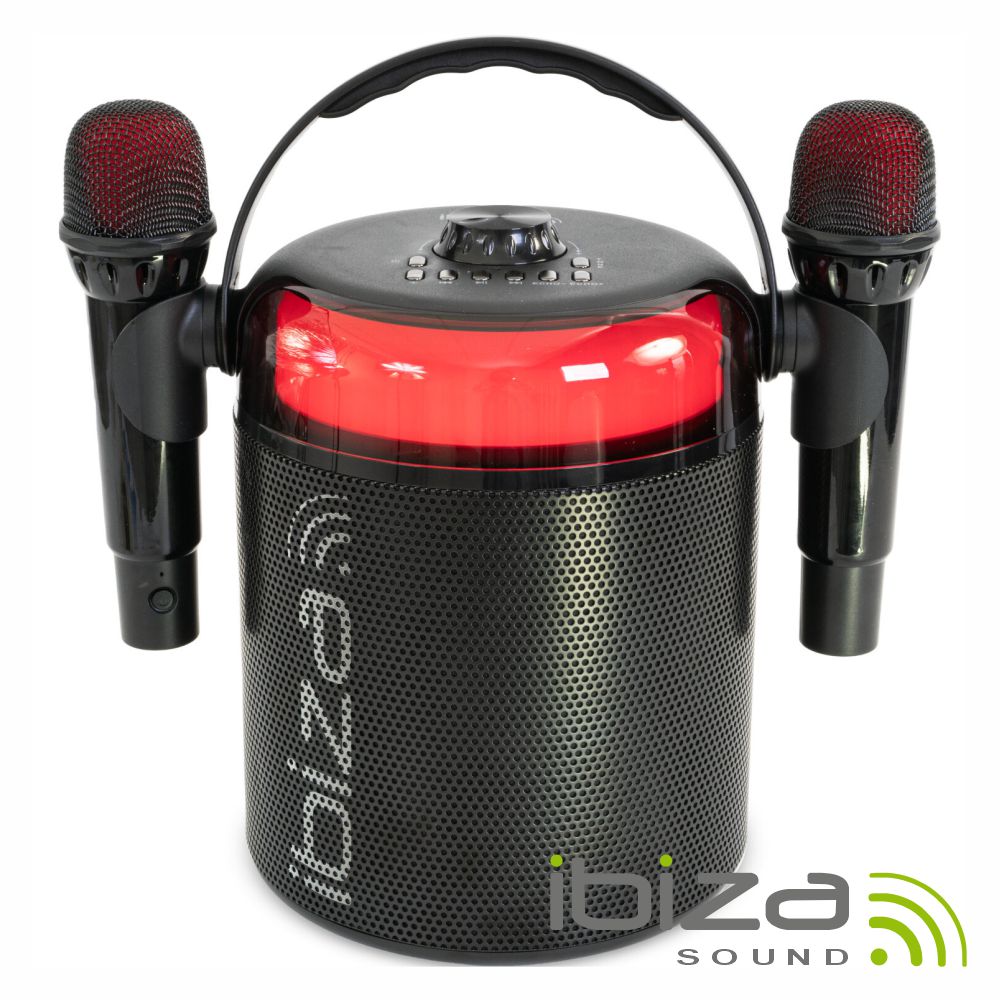 Coluna Portátil C/ 2x Micro S/ Fios 120W BT/AUX/USB/SD/COAX