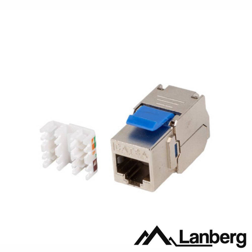 Ficha RJ45 Modular 8p8c CAT6A Keystone Metálica LANBERG