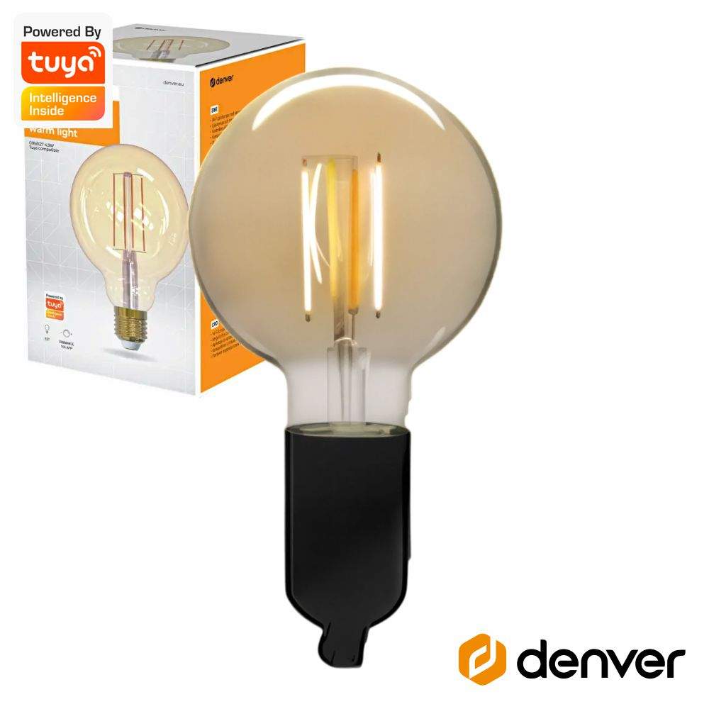 Lâmpada E27 Dimável Filamento 4.9W LED WIFI TUYA DENVER