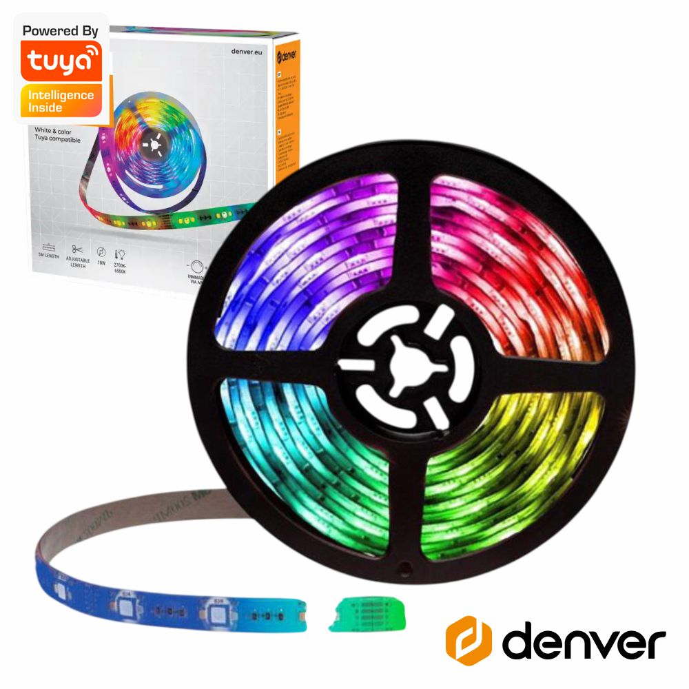 Fita 450 LEDS 5050 RGB 230V 24W 5m Wifi DENVER