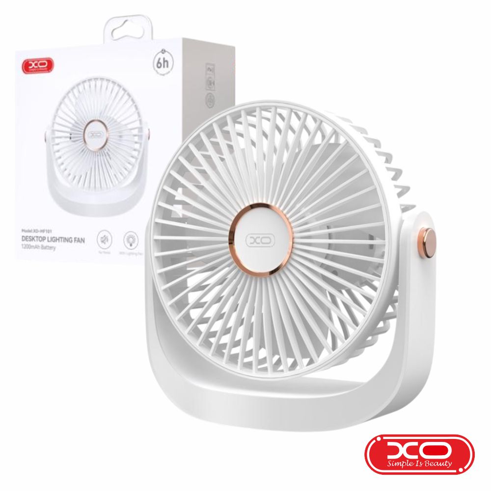 Ventoinha Portátil Recarregável 1200mAh Branco XO