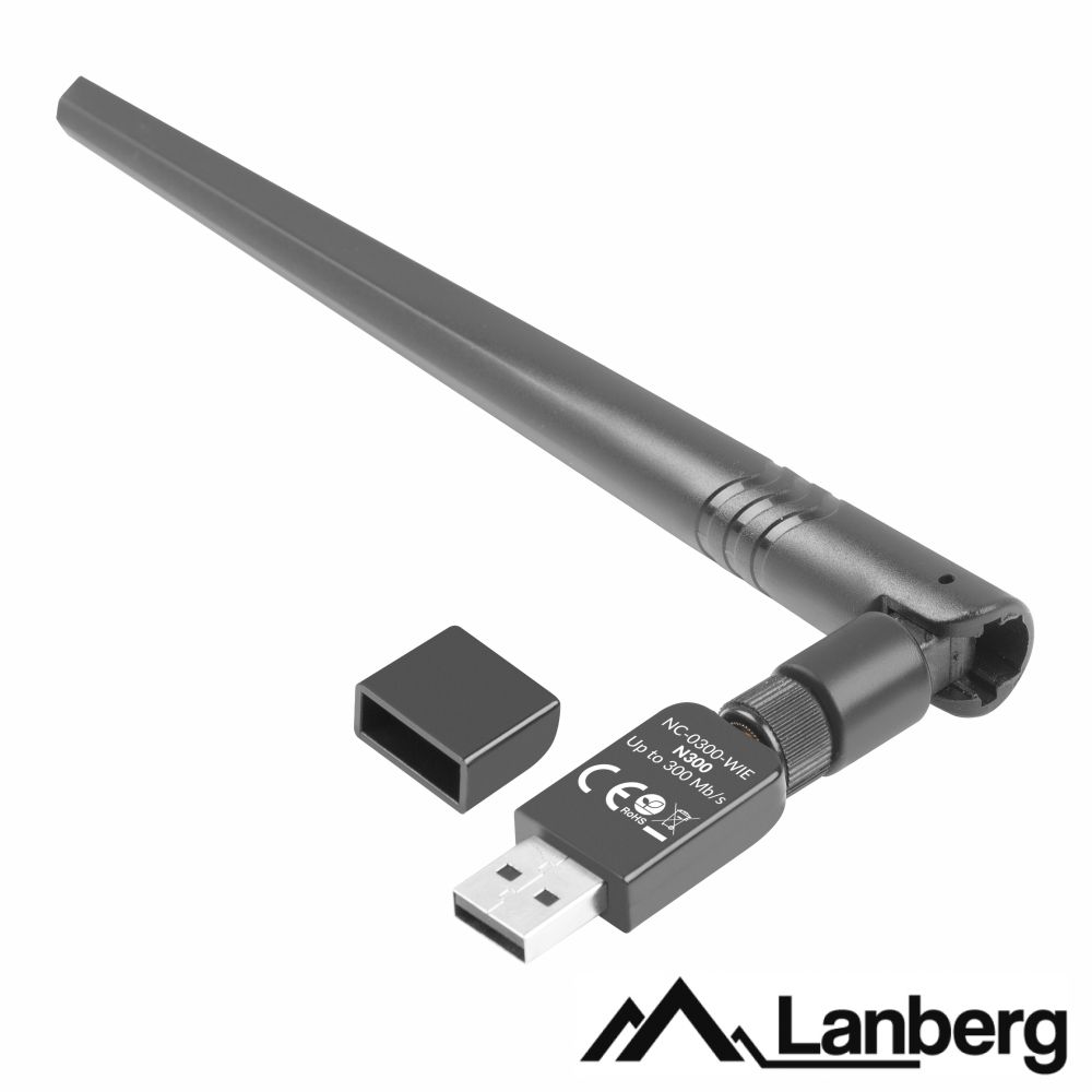Adaptador USB Wifi Lan 802.11b/G/N 300mbps Wps LANBERG
