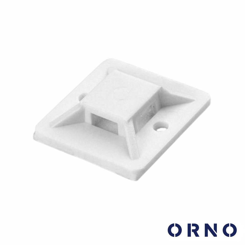 Fixador Adesivo P/ Braçadeiras 20x20 até 4.8mm 50x Branco