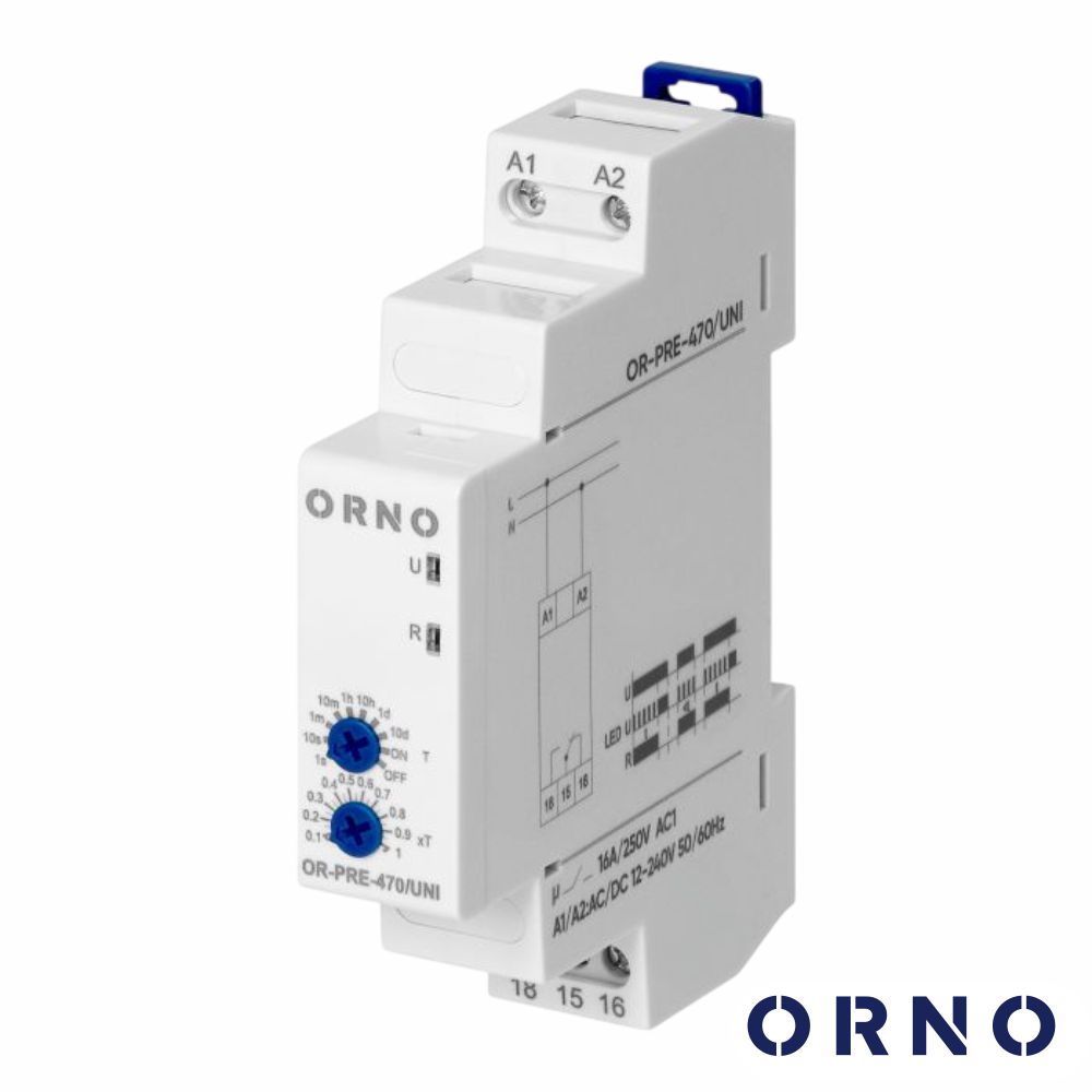 Temporizador Analógico 12-240V DIN IP20 ORNO