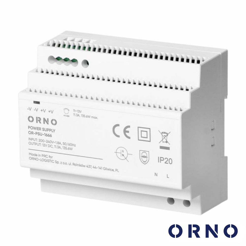 Fonte De Alimentação 12VDC 11.3A DIN ORNO