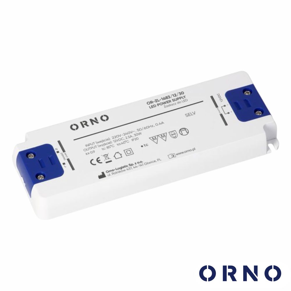 Fonte De Alimentação 12VDC 30W 2.5A ORNO