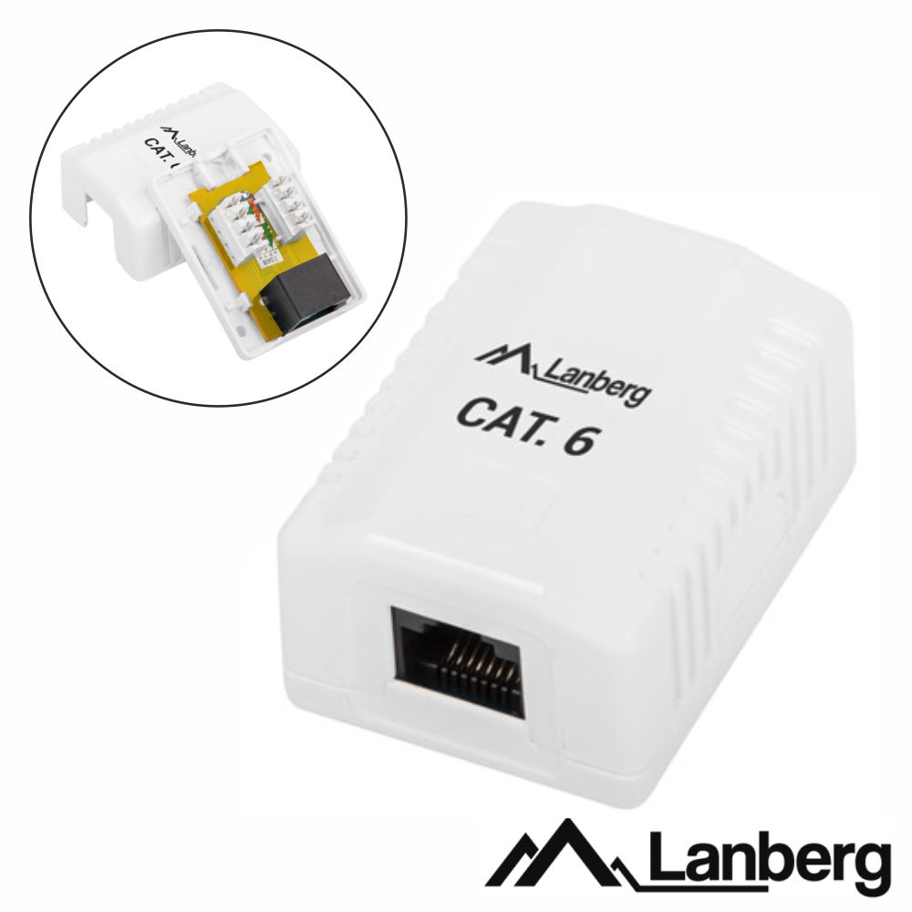 Tomada de Superfície RJ45 C/ 1 Saída LANBERG