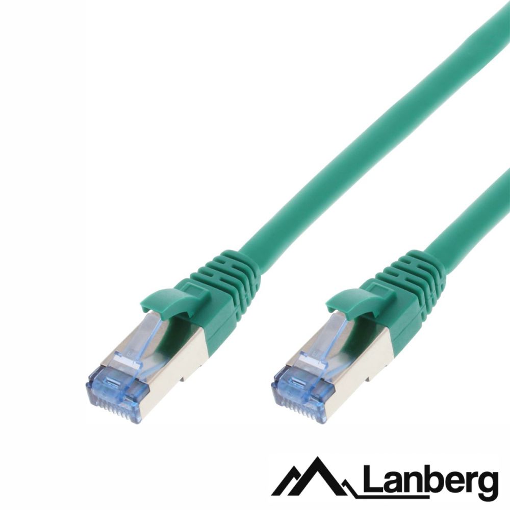 Cabo S/FTP LSZH CAT6A 0.5m Verde LANBERG