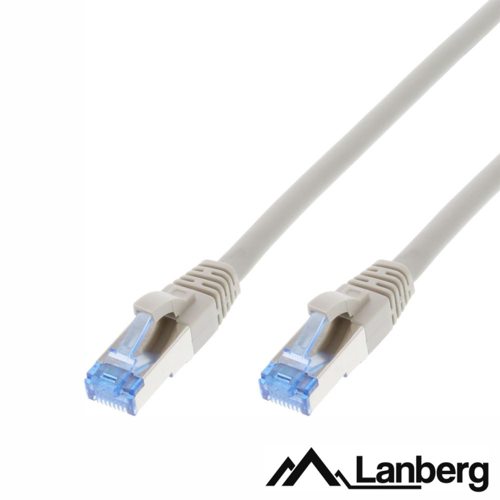 Cabo S/FTP LSZH CAT6A 0.5m Cinza LANBERG