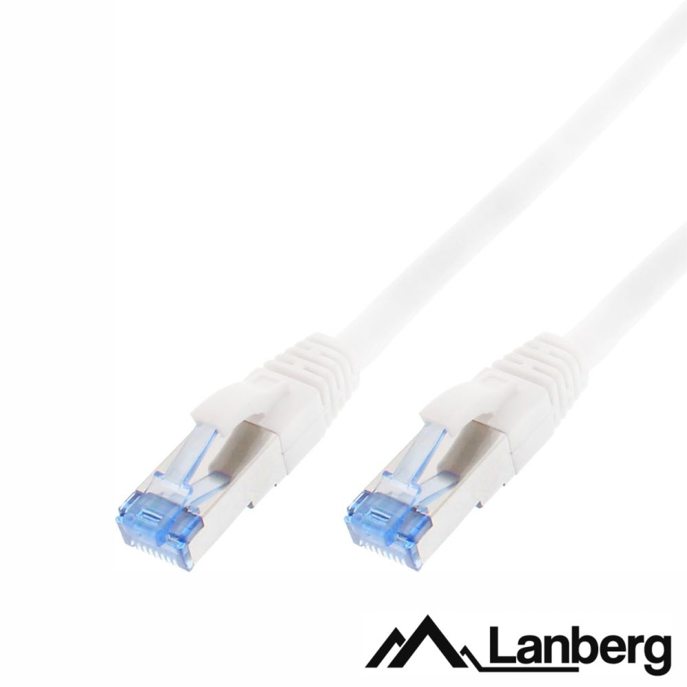 Cabo S/FTP LSZH CAT6A 0.5m Branco LANBERG