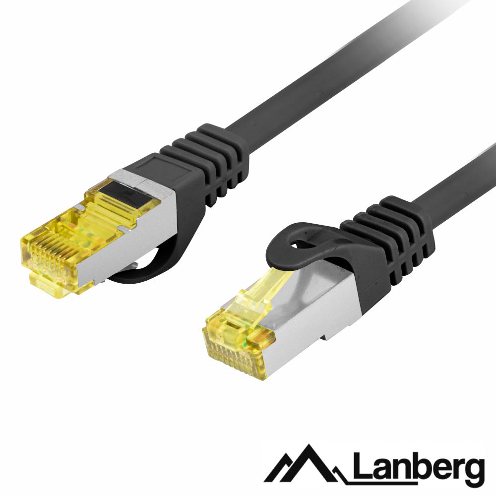 Cabo S/FTP LSZH CAT6A 0.25m Preto LANBERG