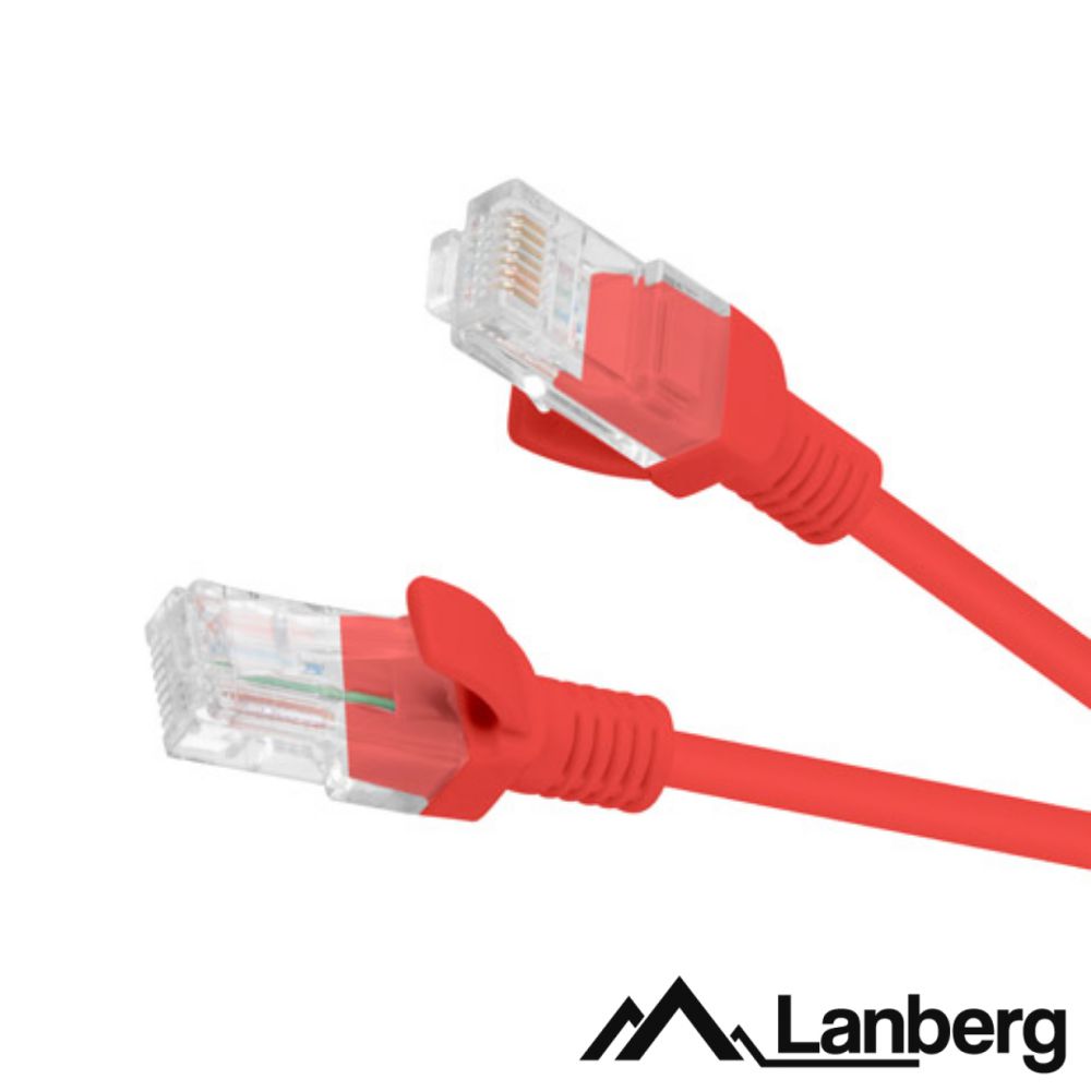 Cabo UTP CAT5E 25cm Vermelho LANBERG