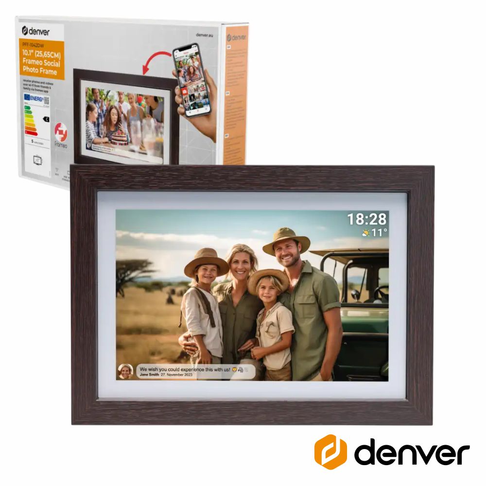 Moldura Digital FRAMEO 10.1" Wi-Fi Branco DENVER