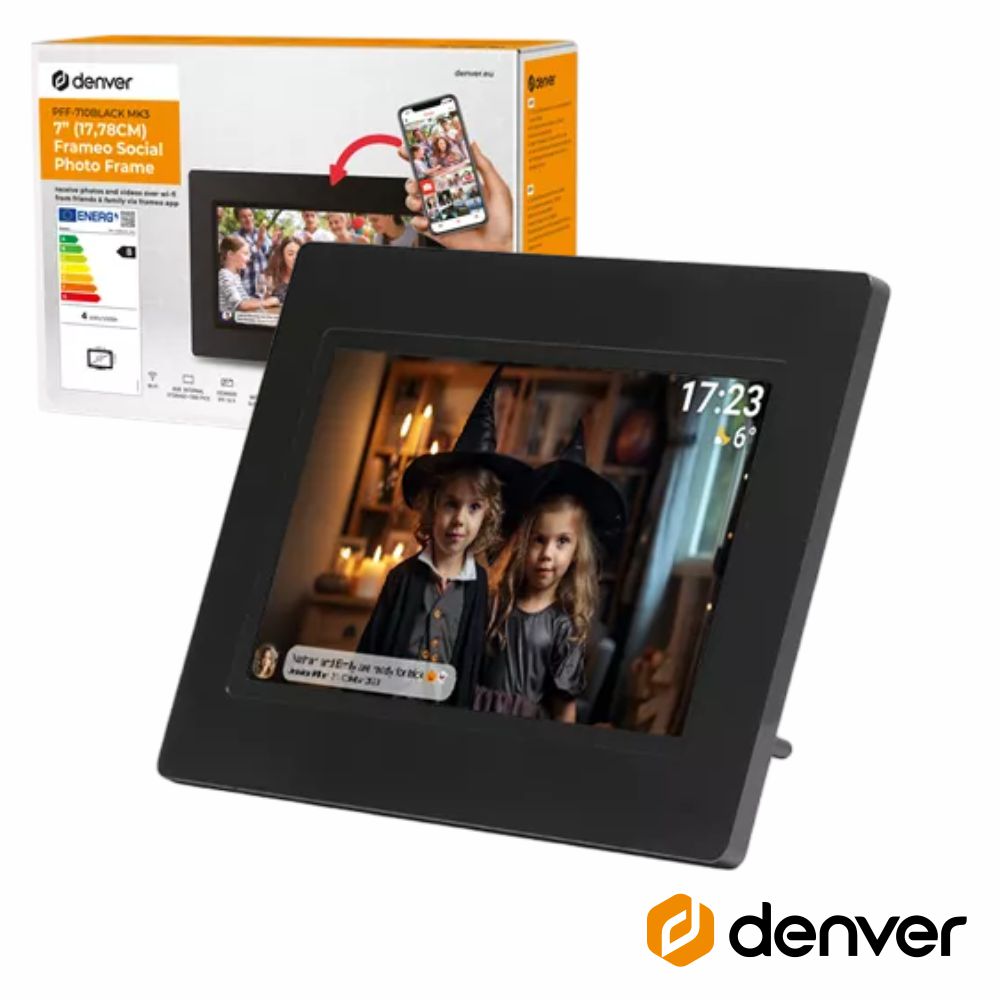 Moldura Digital FRAMEO 7" Preto DENVER