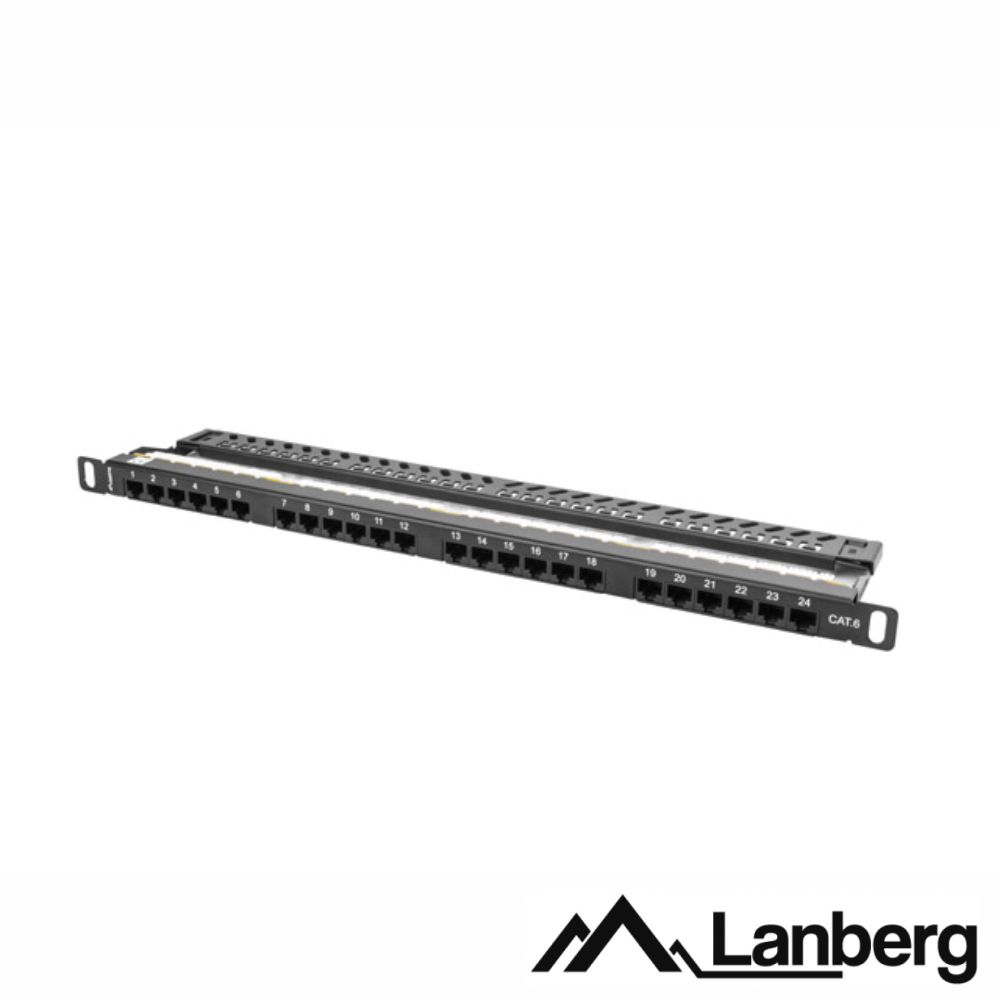 Patch Panel 24 Portas RJ45 CAT6 0.5U 19" LANBERG
