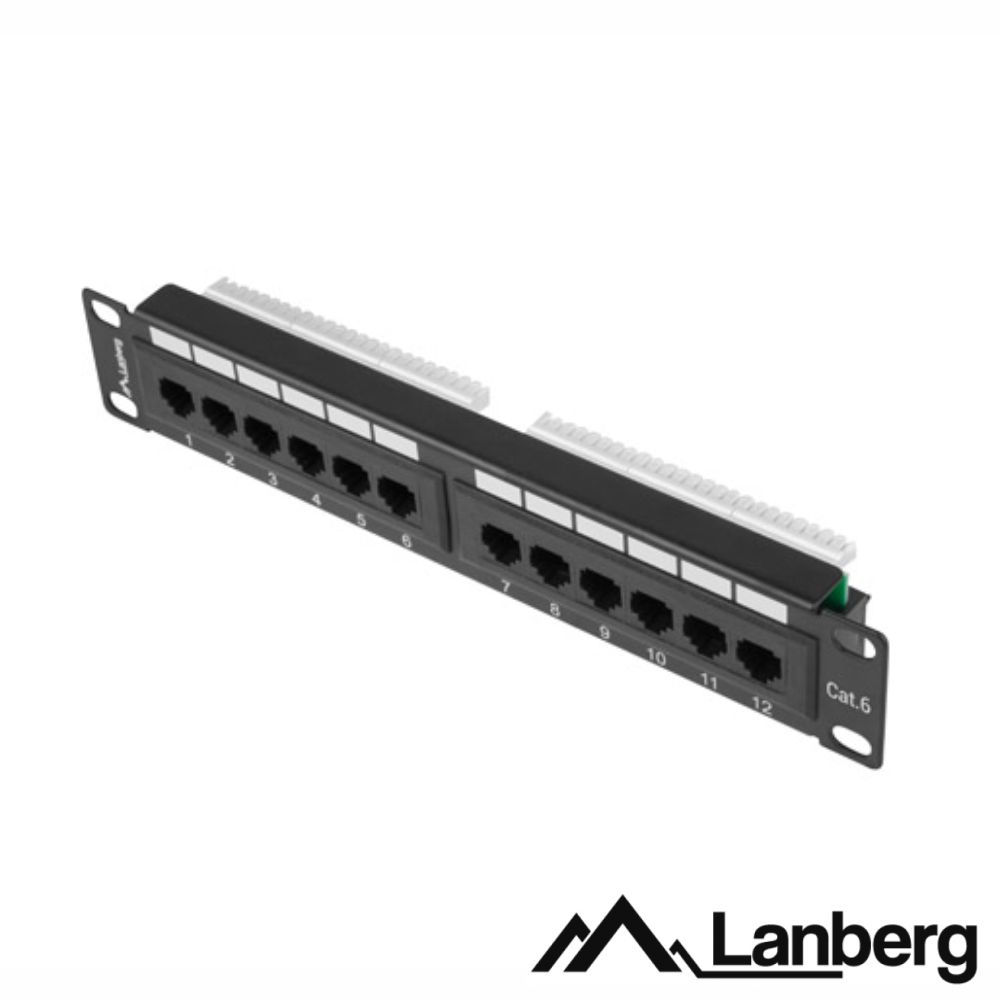 Patch Panel 12 Portas RJ45 CAT5E 1U 10" LANBERG