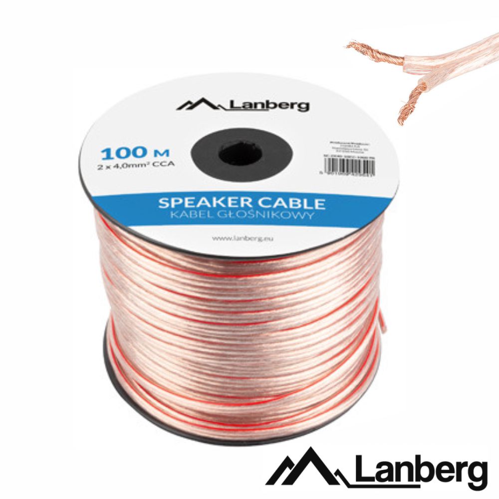 Cabo Coluna 2x4.0mm Transparente Paralelo 100m LANBERG