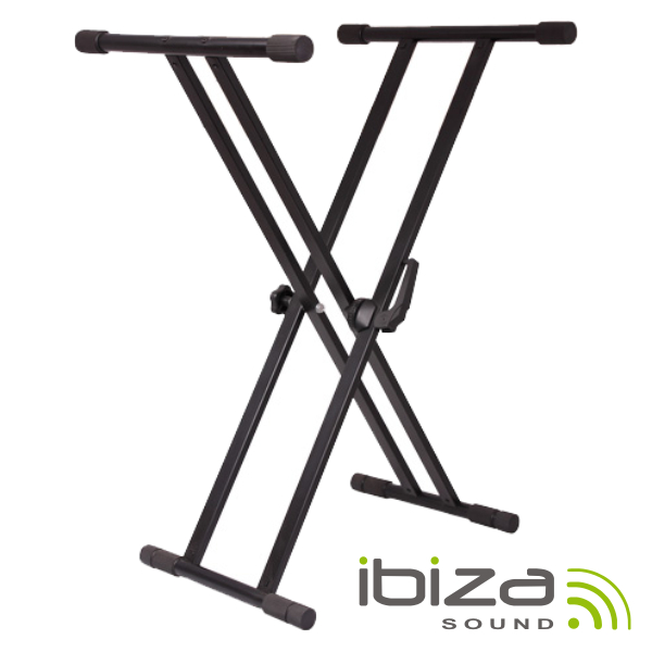 SK002 Suporte para teclado com duplo bloqueio 65-96 cms. 75 kgs. IBIZA