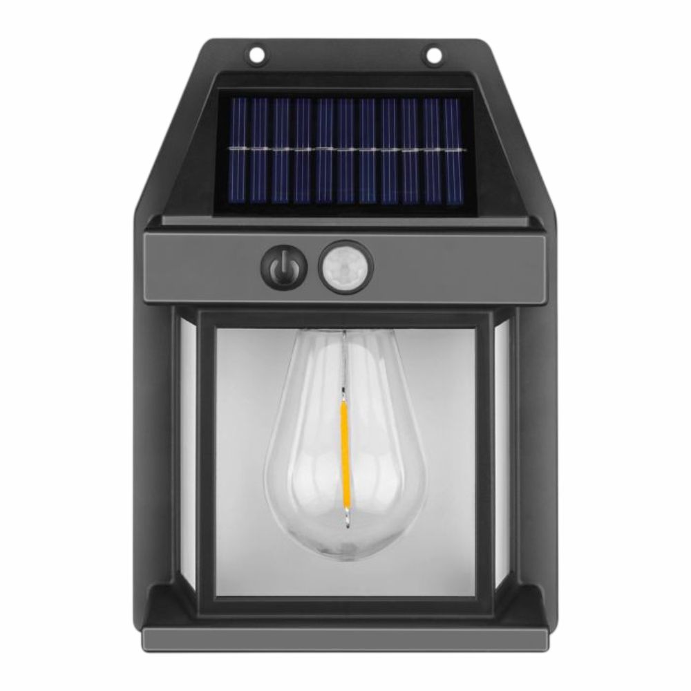 Aplique LED Solar 1W C/ Sensor Movimento PIR 3000K