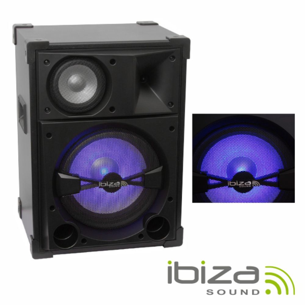 COLUNA PASSIVA 3 VIAS 15" 700Wmáx MDF/ABS LEDS AZUIS IBIZA