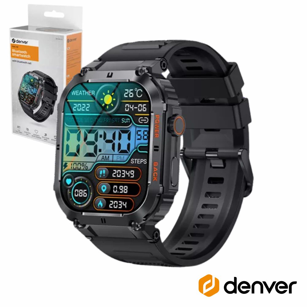 SmartWatch P/ Android iOS Preto DENVER