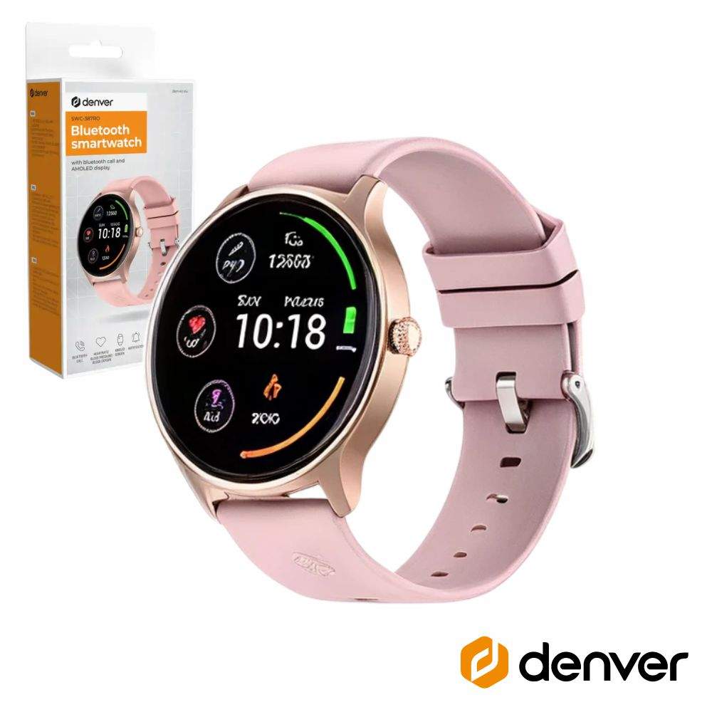 SmartWatch AMOLED P/ Android e iOS Rosa IP67 DENVER