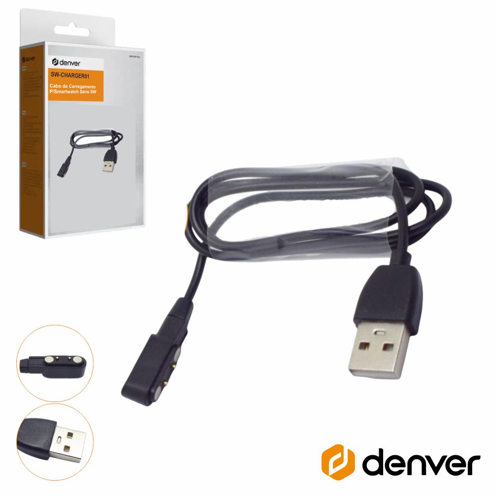Cabo USB P/ Carregamento SmartWatch DENVER
