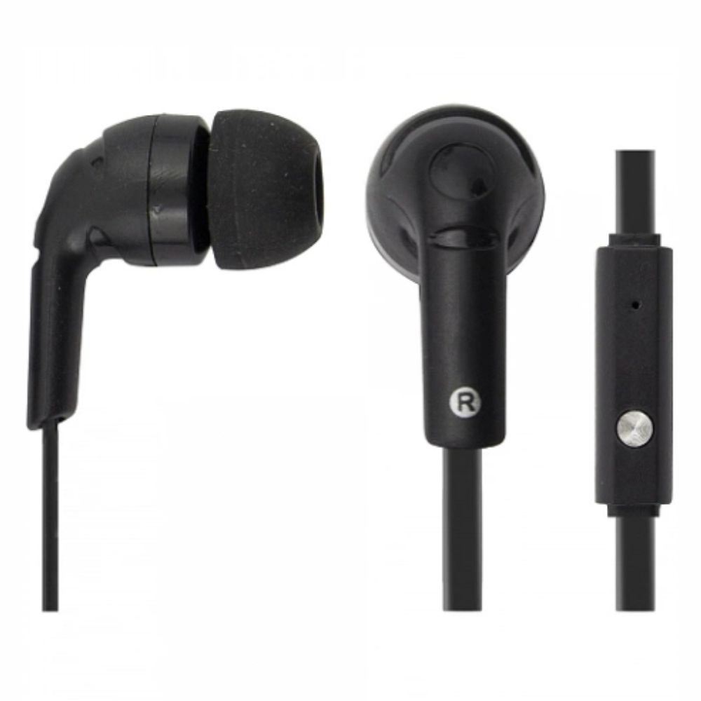 Auscultadores Stereo C/ Fios Pretos