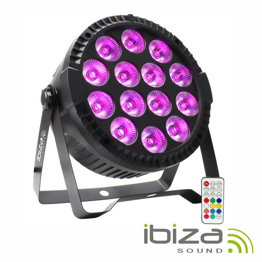 Projetor Par C/ 14 LEDS 6W RGBW DMX IBIZA