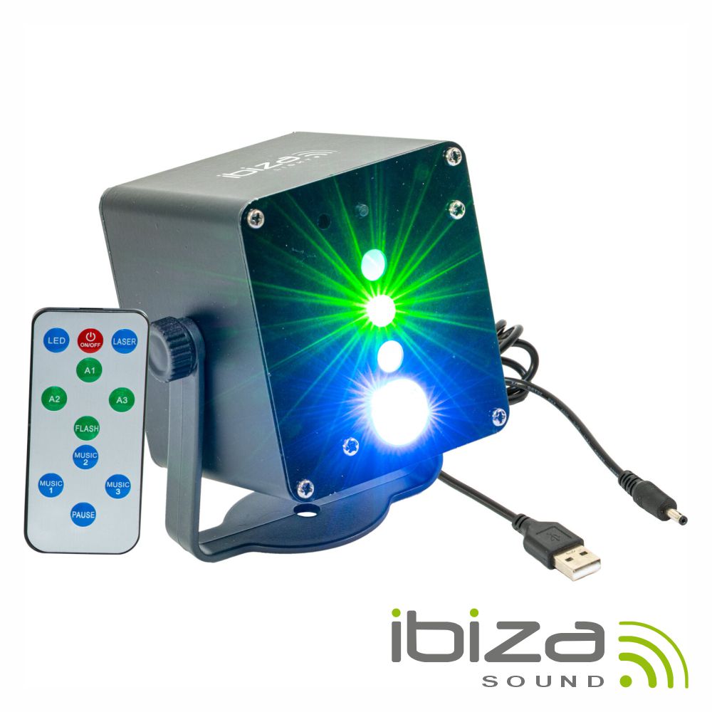 Laser RGB 160mW C/ LED 3W RGB IBIZA
