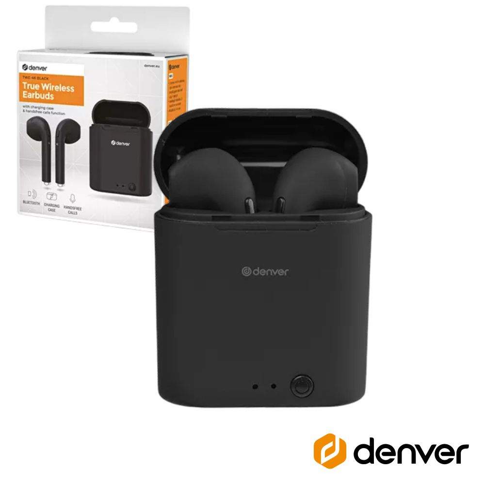 Auriculares Bluetooth 5.0 C/ Mic Dock Carregamento DENVER
