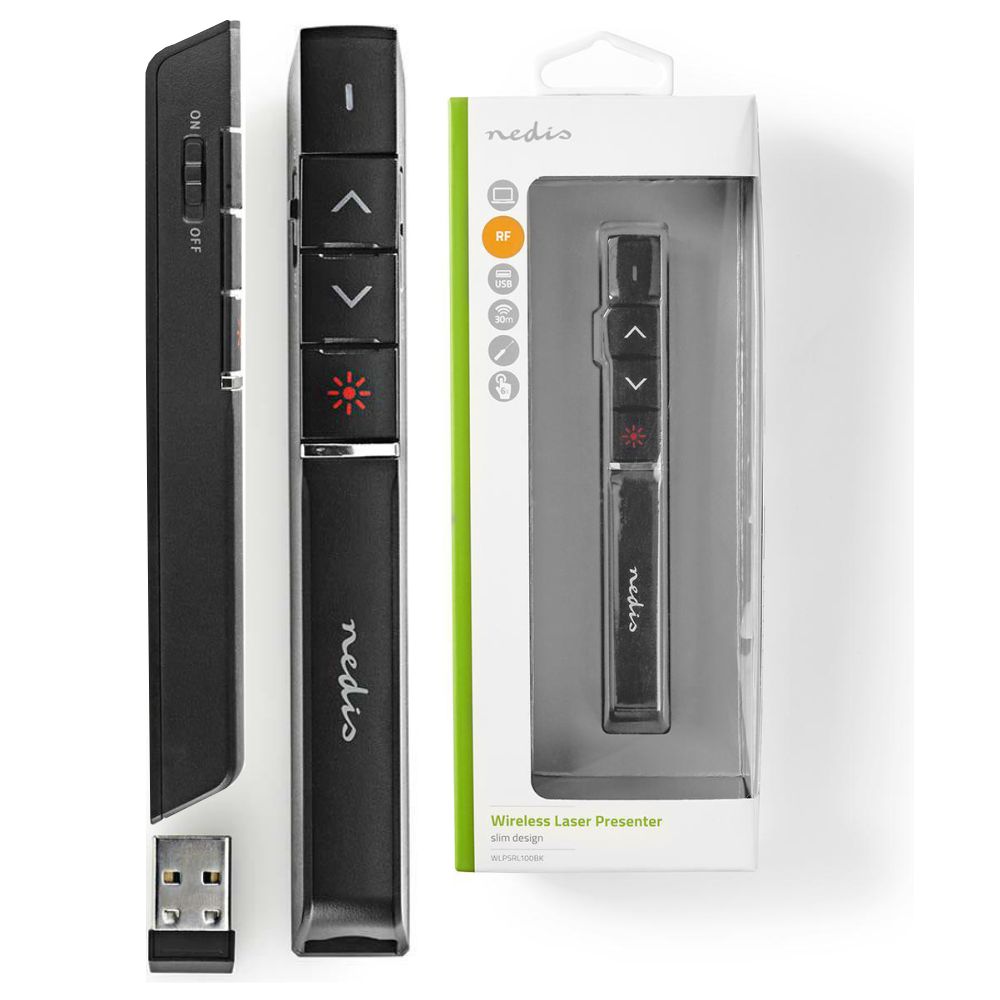 Ponteiro Laser Para Apresentações Wireless NEDIS