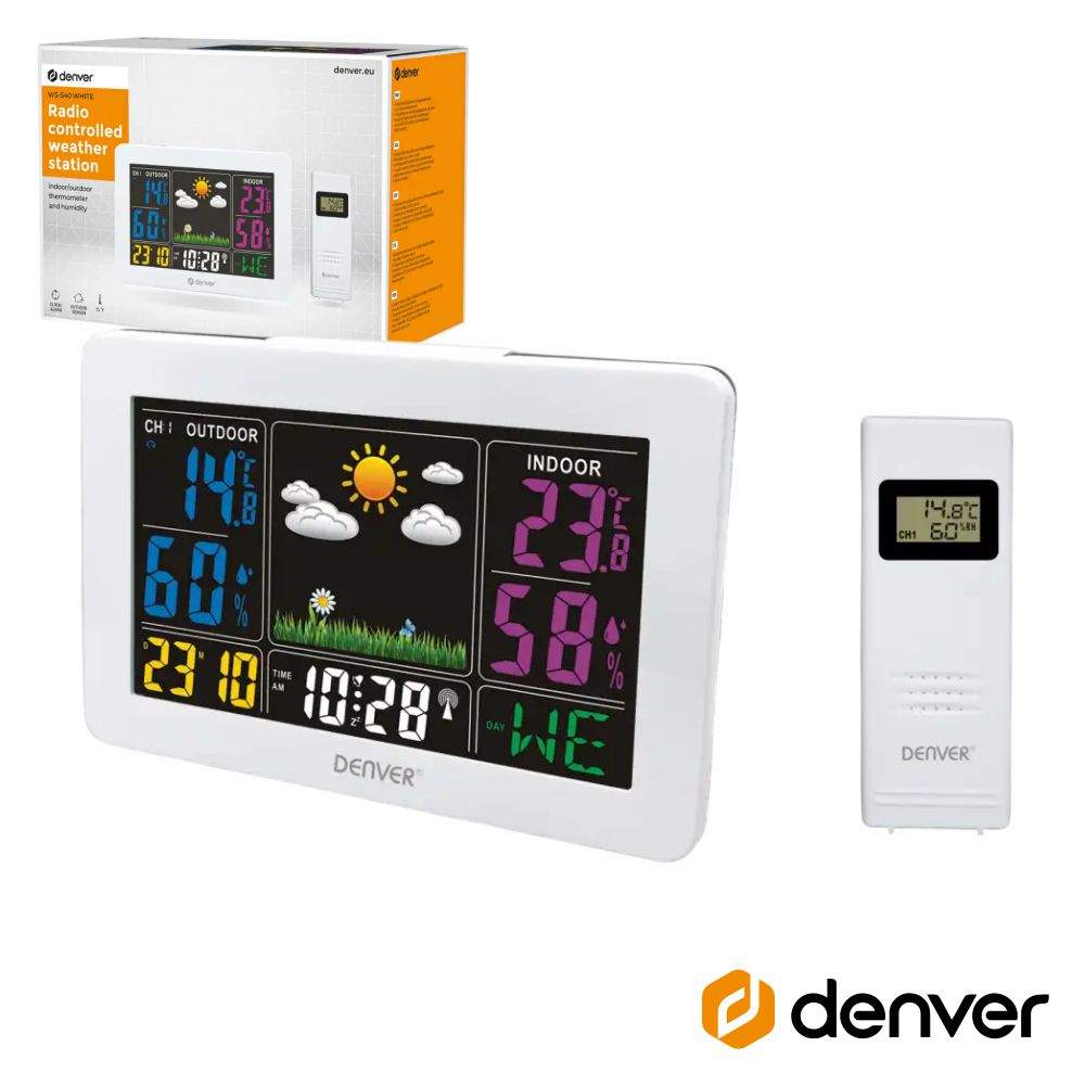 Estação Meteorológica S/ Fios C/ Visor Branco DENVER