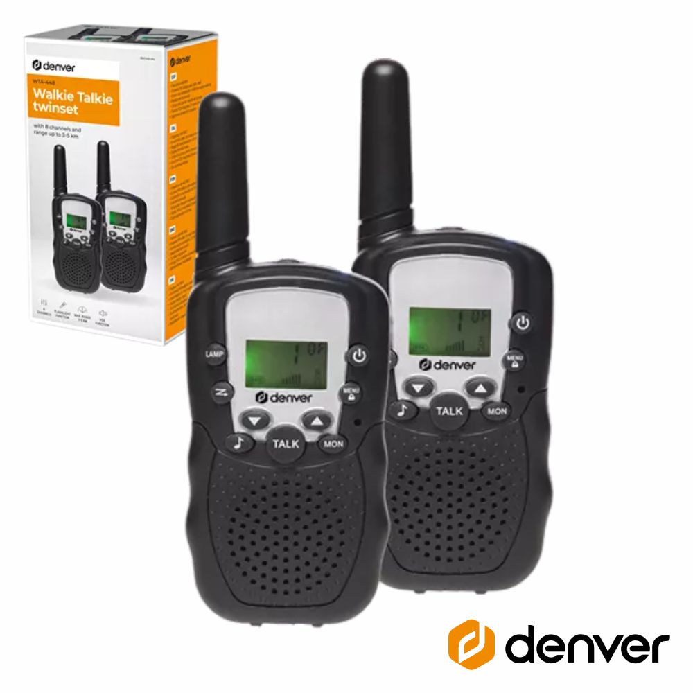 Intercomunicadores S/Fios 8 Canais 5km DENVER