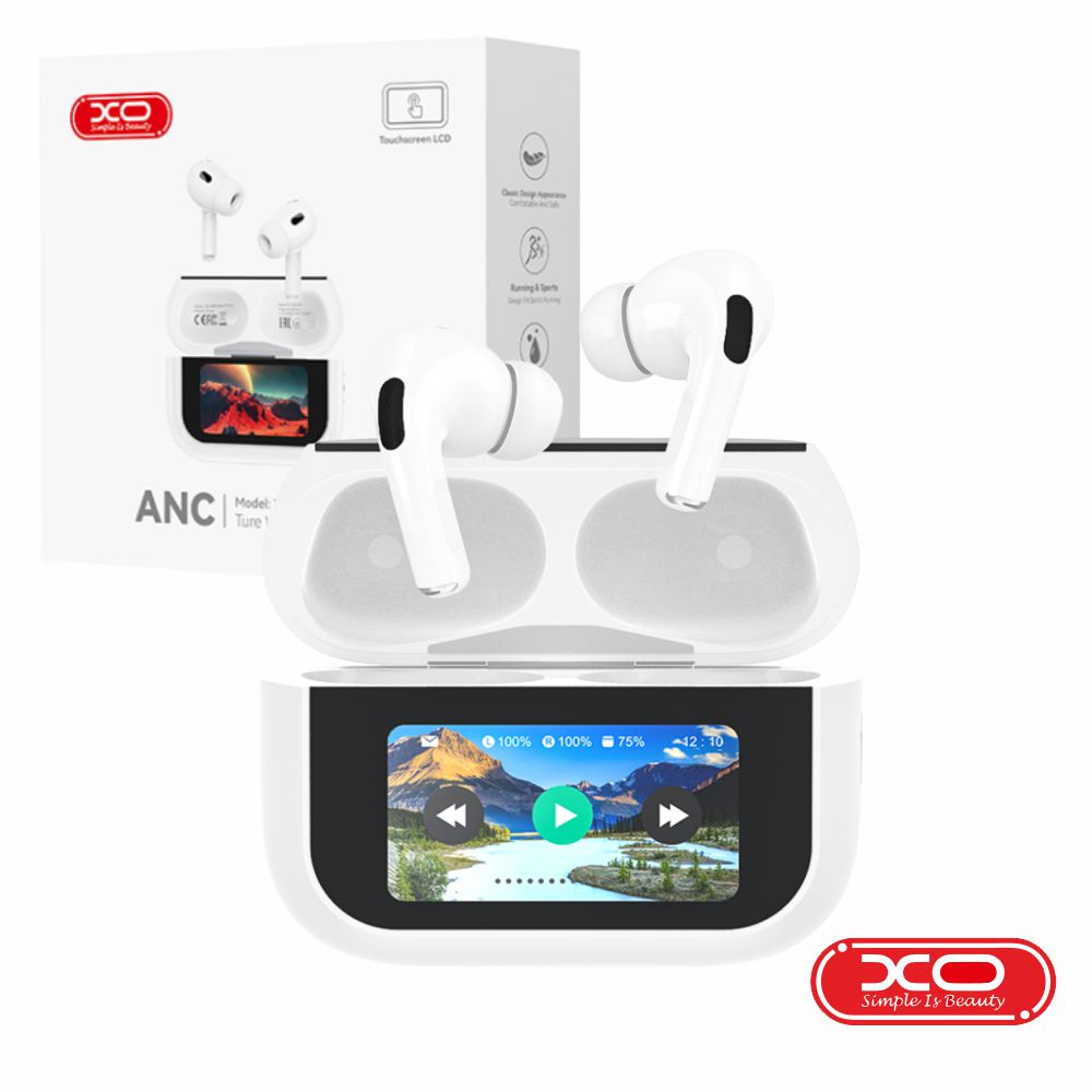 Auriculares Com Display TWS Bluetooth 5.4 Branco XO