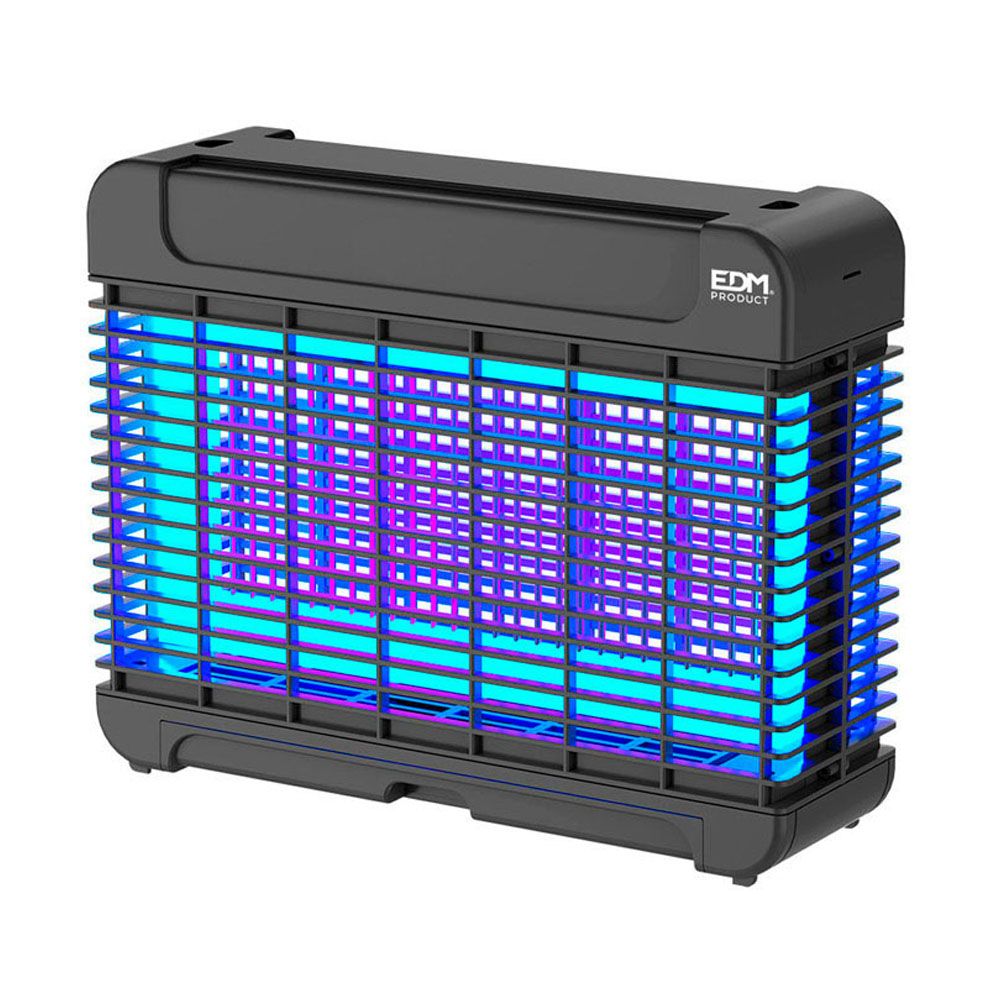 Mata-insetos eletrônico profissional com led, preto, 10 w, 100 m², 31,6 x 10 x 26,3 cm